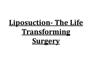 Liposuction Surgery in Mumbai