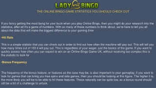THE ONLINE BINGO GAME STATISTICS YOU SHOULD CHECK OUT