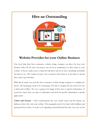 Hire an Outstanding Website Provider for your Online Business