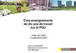 Cinq enseignements de dix ans de travail sur le PDU