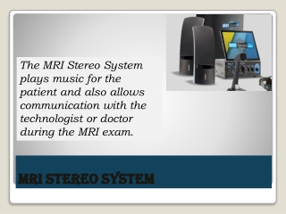 MRI Audio - MRI Stereo