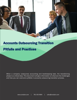 Accounts Outsourcing Transition - Pitfalls and Practices