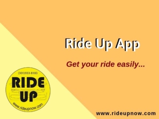 Download Ride Up App and book your preferred ride
