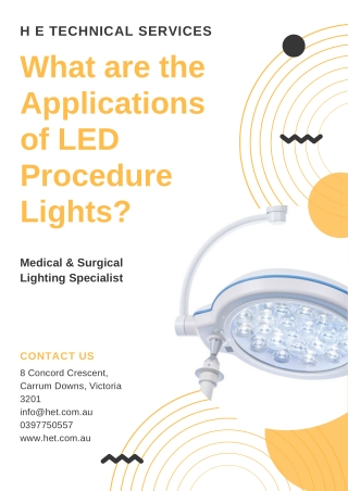 What are the Applications of LED Procedure Lights?