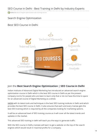 SEO Course in Delhi