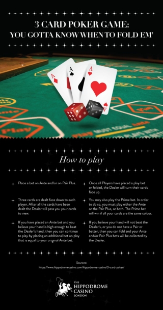 3 Card Poker Game: You Gotta Know When to Fold EM