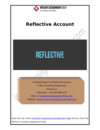 Analysis Report on Reflective Account