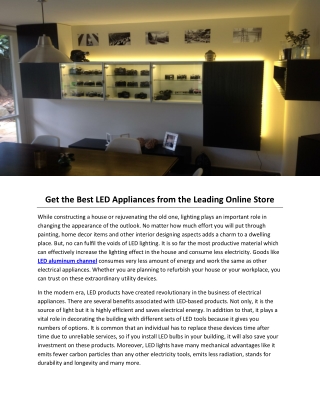 Get the Best LED Appliances from the Leading Online Store