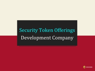 Security Token offering development company