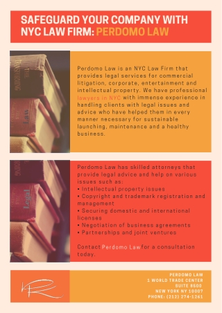 Safeguard Your Company with NYC Law Firm - Perdomo Law