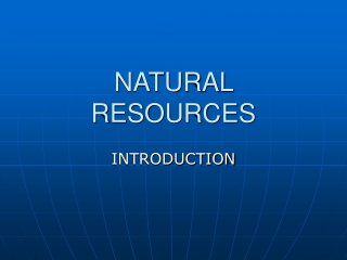 Natural resources