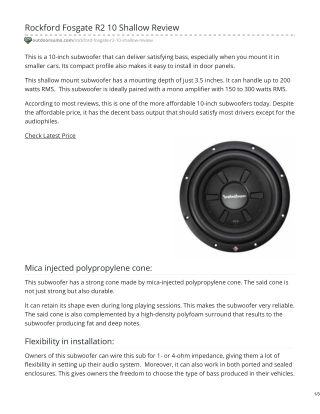 rockford fosgate active subwoofer - are rockford fosgate subs good