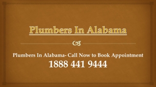 Plumbers In Alabama- Call Now to Book Appointment