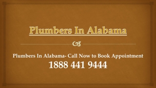 Plumbers In Alabama- Call Now to Book Appointment