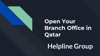 Open Your Branch Office in Qatar