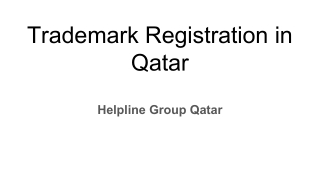 Trademark Registration in Qatar