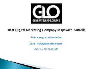 Best Digital Marketing Company in Ipswich, Suffolk