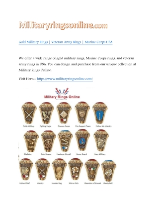 Gold Military rings