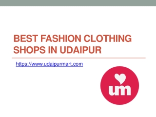 Best fashion clothing shops in udaipur
