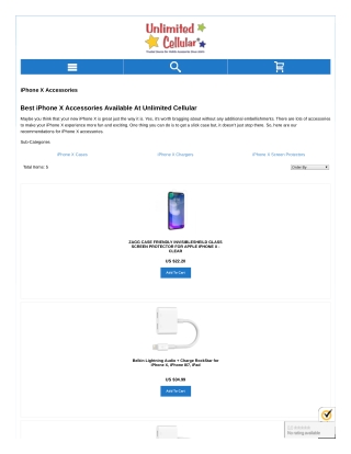 iPhone X Accessories | UnlimitedCellular.com