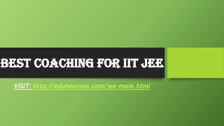 Best Coaching for IIT JEE