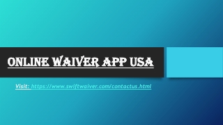 online waiver App USA