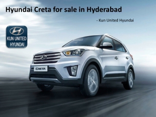 Hyundai Creta for sale in Hyderabad | Kun United Hyudnai