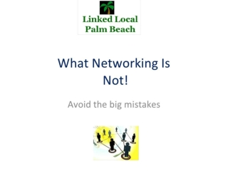 What networking is not