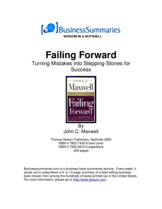 Failing forward