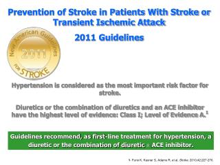 Guidelines recommend, as first-line treatment for hypertension, a diuretic or the combination of diuretic ± ACE inhibito