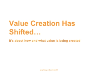 Value Creation Has Shifted