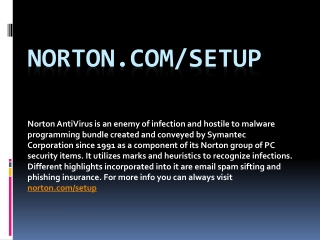 norton.com/setup- Norton Antivirus Activation