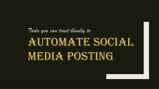 Automate social media posting