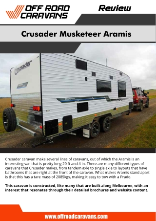 Crusader Musketeer Aramis Review – Off Road Caravans