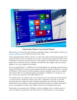 get the best Windows 10 price in Pakistan
