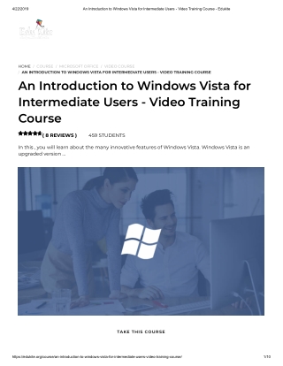 An Introduction to Windows Vista for Intermediate Users - Video Training Course - Edukite