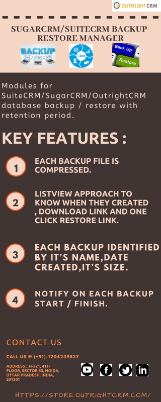 SuiteCRM Backup and Restore (Automatic), SugarCRM Backup & Restore