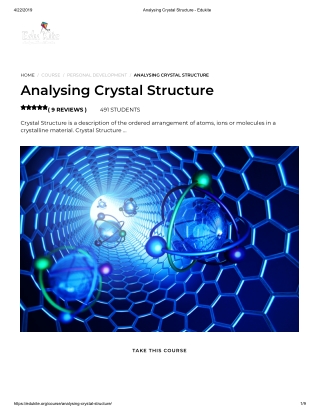 Analysing Crystal Structure - Edukite