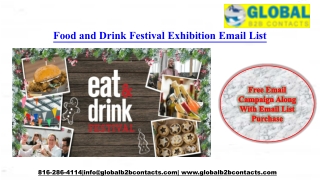 Food and Drink Festival Exhibition List