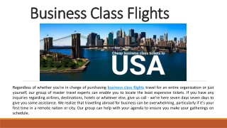 How to Get Cheap Business Class Flights Tickets?