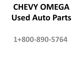 Find Omega Used Auto Parts Online 1800-890-5764