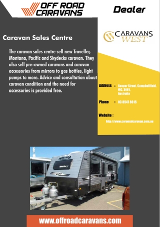 Caravan Sales Centre - Off Road Caravans Dealer