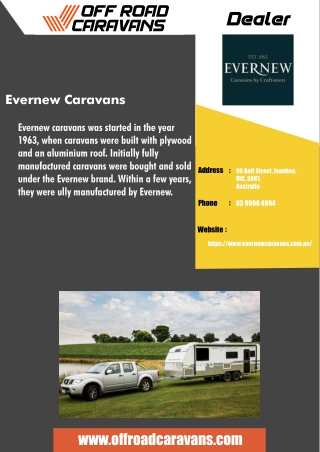 Evernew Caravans - Off Road Caravans Dealer