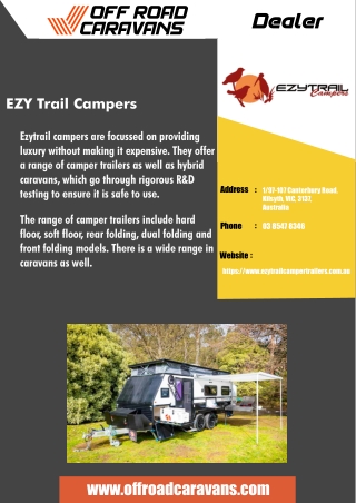 EZY Trail Campers - Off Road Caravans Dealer