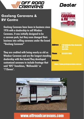 Geelong Caravans & RV Centre - Off Road Caravans Dealer
