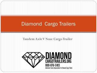 V Nose Tandem Axle Cargo Trailer