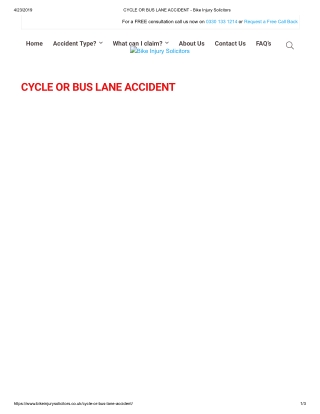 CYCLE OR BUS LANE ACCIDENT - Bike Injury Solicitors