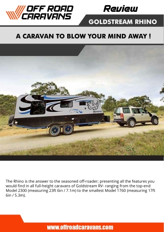 Goldstream Rv Caravans – Rhino Review - Off Road Caravans