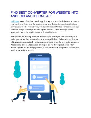 find best converter for website into android and iphone app