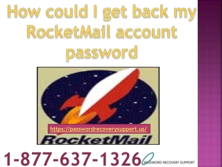 How could I get back my RocketMail account password